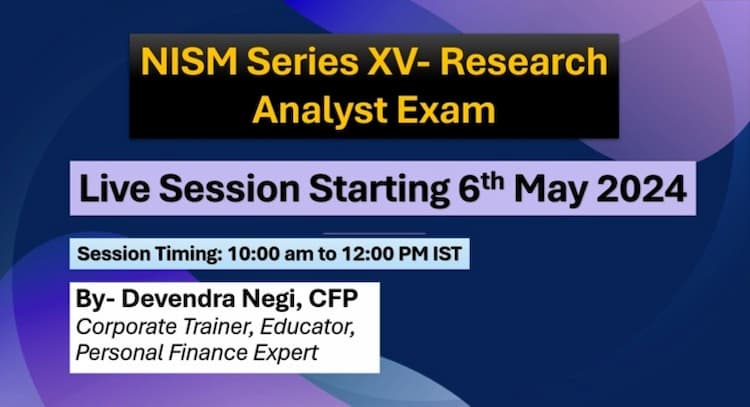 livesession | Lauching Live Classes of NISM Research Analyst Certification